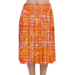 Mosaic Tapestry Velvet Flared Midi Skirt by essentialimage