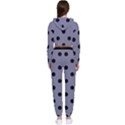 Large Black Polka Dots On Flint Grey - Cropped Zip Up Lounge Set View2