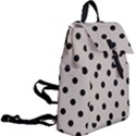 Large Black Polka Dots On Pale Grey - Buckle Everyday Backpack View2