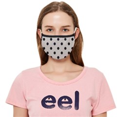 Large Black Polka Dots On Pale Grey - Cloth Face Mask (adult)