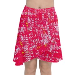 Mosaic Tapestry Chiffon Wrap Front Skirt