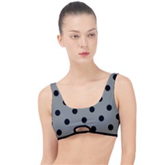 Large Black Polka Dots On Trout Grey - The Little Details Bikini Top by FashionLane