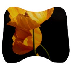 Yellow Poppies Velour Head Support Cushion by Audy