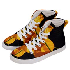 Yellow Poppies Women s Hi-top Skate Sneakers by Audy