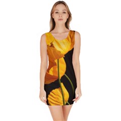 Yellow Poppies Bodycon Dress by Audy