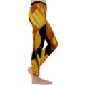 Yellow Poppies Kids  Lightweight Velour Leggings View3