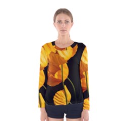 Yellow Poppies Women s Long Sleeve Tee