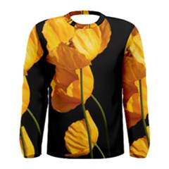 Yellow Poppies Men s Long Sleeve Tee