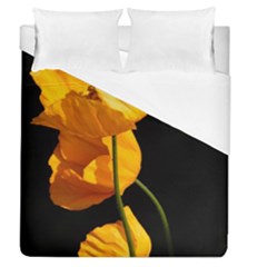 Yellow Poppies Duvet Cover (queen Size) by Audy