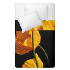 Yellow Poppies Duvet Cover Double Side (single Size) by Audy