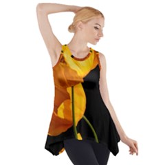 Yellow Poppies Side Drop Tank Tunic by Audy