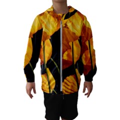 Yellow Poppies Kids  Hooded Windbreaker by Audy