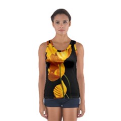 Yellow Poppies Sport Tank Top  by Audy