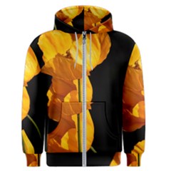 Yellow Poppies Men s Zipper Hoodie