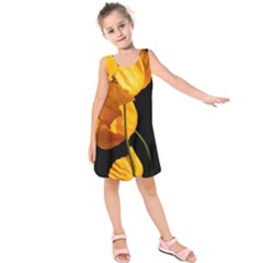 Yellow Poppies Kids  Sleeveless Dress by Audy