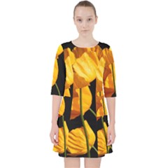 Yellow Poppies Pocket Dress by Audy