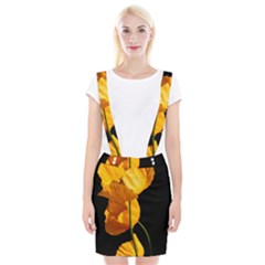 Yellow Poppies Braces Suspender Skirt by Audy