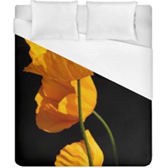 Yellow Poppies Duvet Cover (california King Size) by Audy