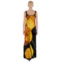 Yellow Poppies Thigh Split Maxi Dress View2