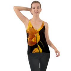 Yellow Poppies Chiffon Cami by Audy