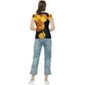 Yellow Poppies Women s Raglan Cap Sleeve Tee View2