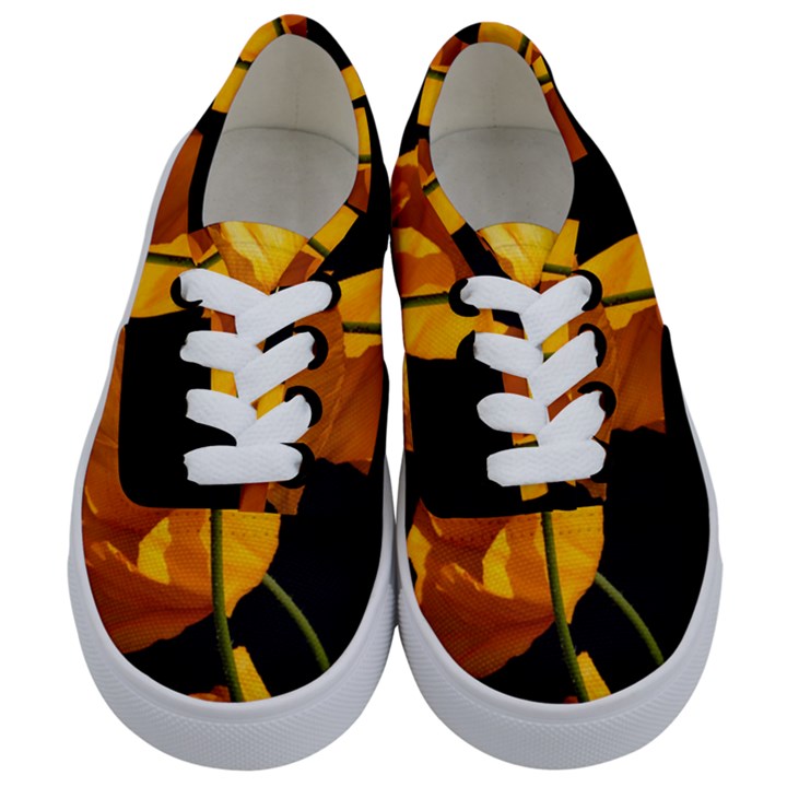 Yellow Poppies Kids  Classic Low Top Sneakers