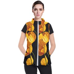 Yellow Poppies Women s Puffer Vest