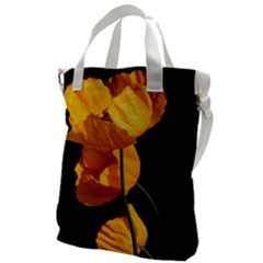 Yellow Poppies Canvas Messenger Bag by Audy