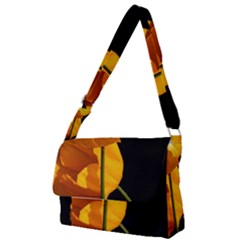 Yellow Poppies Full Print Messenger Bag (s) by Audy