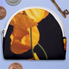 Yellow Poppies Horseshoe Style Canvas Pouch by Audy