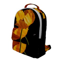 Yellow Poppies Flap Pocket Backpack (large) by Audy