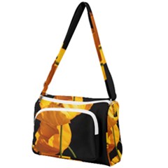 Yellow Poppies Front Pocket Crossbody Bag by Audy