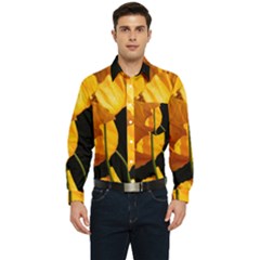 Yellow Poppies Men s Long Sleeve Pocket Shirt  by Audy