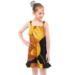 Yellow Poppies Kids  Overall Dress by Audy