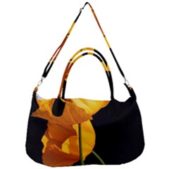 Yellow Poppies Removal Strap Handbag by Audy