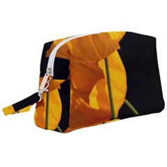 Yellow Poppies Wristlet Pouch Bag (large) by Audy