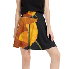 Yellow Poppies Waistband Skirt by Audy