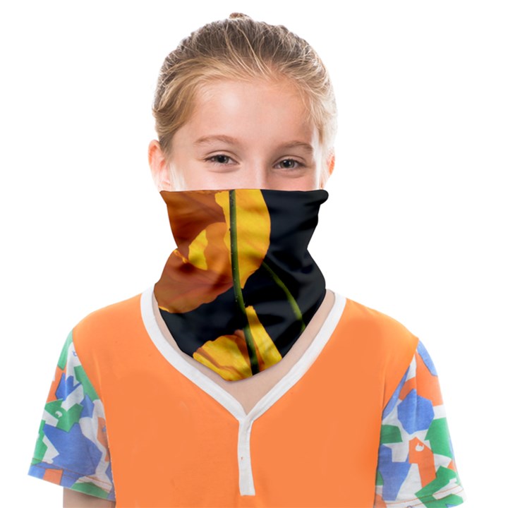 Yellow Poppies Face Covering Bandana (Kids)