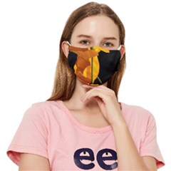 Yellow Poppies Fitted Cloth Face Mask (adult)