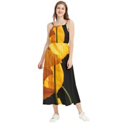 Yellow Poppies Boho Sleeveless Summer Dress