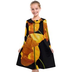 Yellow Poppies Kids  Midi Sailor Dress by Audy