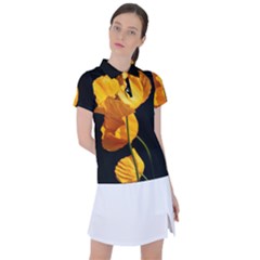 Yellow Poppies Women s Polo Tee