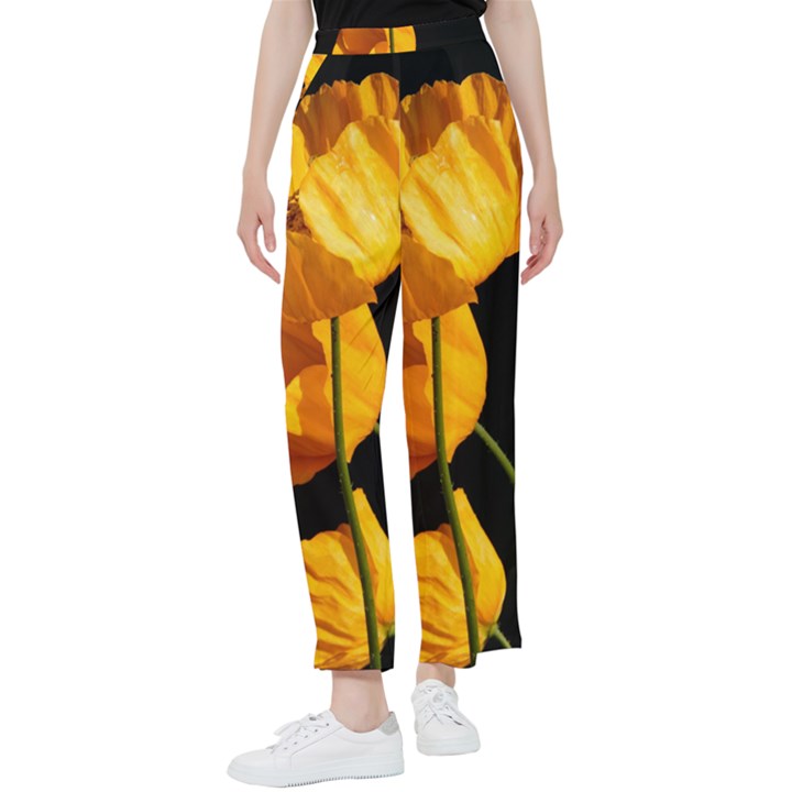 Yellow Poppies Women s Pants 