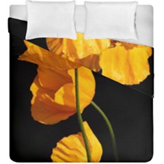 Yellow Poppies Duvet Cover Double Side (king Size) by Audy