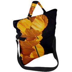 Yellow Poppies Fold Over Handle Tote Bag by Audy