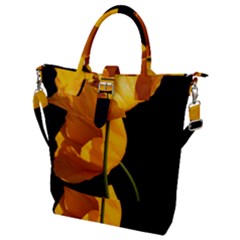 Yellow Poppies Buckle Top Tote Bag by Audy