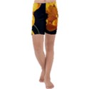 Yellow Poppies Kids  Lightweight Velour Capri Yoga Leggings View1