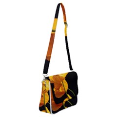 Yellow Poppies Shoulder Bag With Back Zipper by Audy