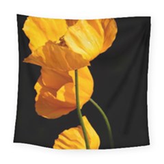 Yellow Poppies Square Tapestry (large)