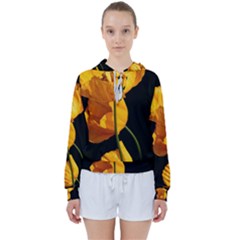 Yellow Poppies Women s Tie Up Sweat